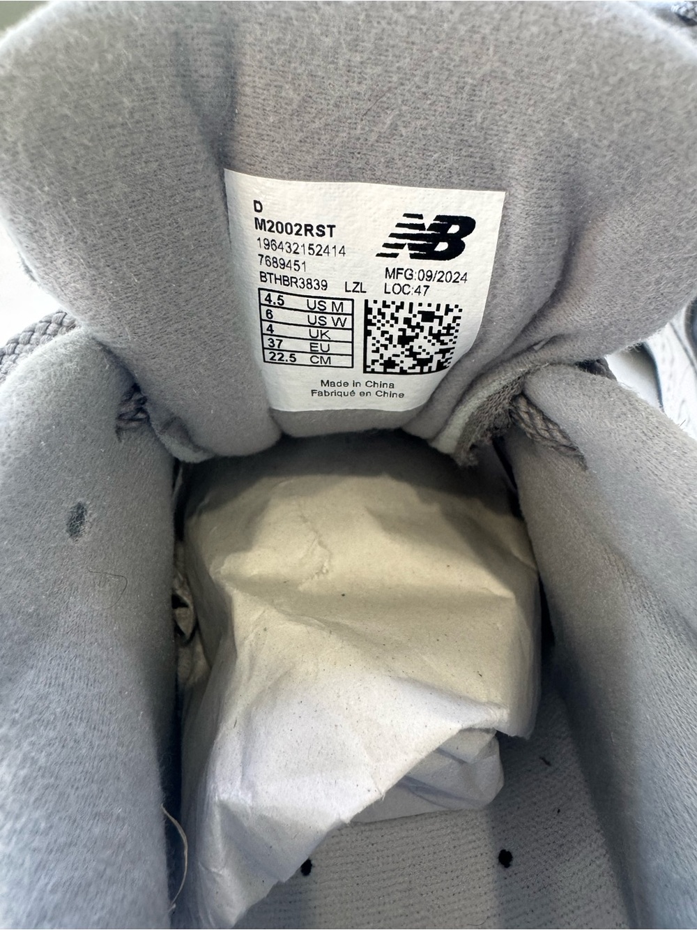 New Balance 2002R Steel Grey Orca M2002RST | Women’s 6 / Men’s 4.5 | Brand New - Picture 6 of 9